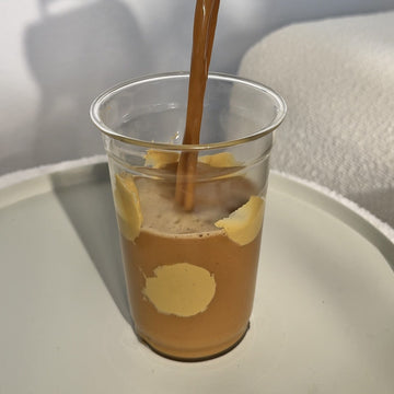 Pistazien Vanille Cappuccino im Glas