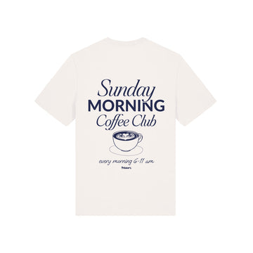 Coffee Sunday Club T-Shirt von hinten backprint