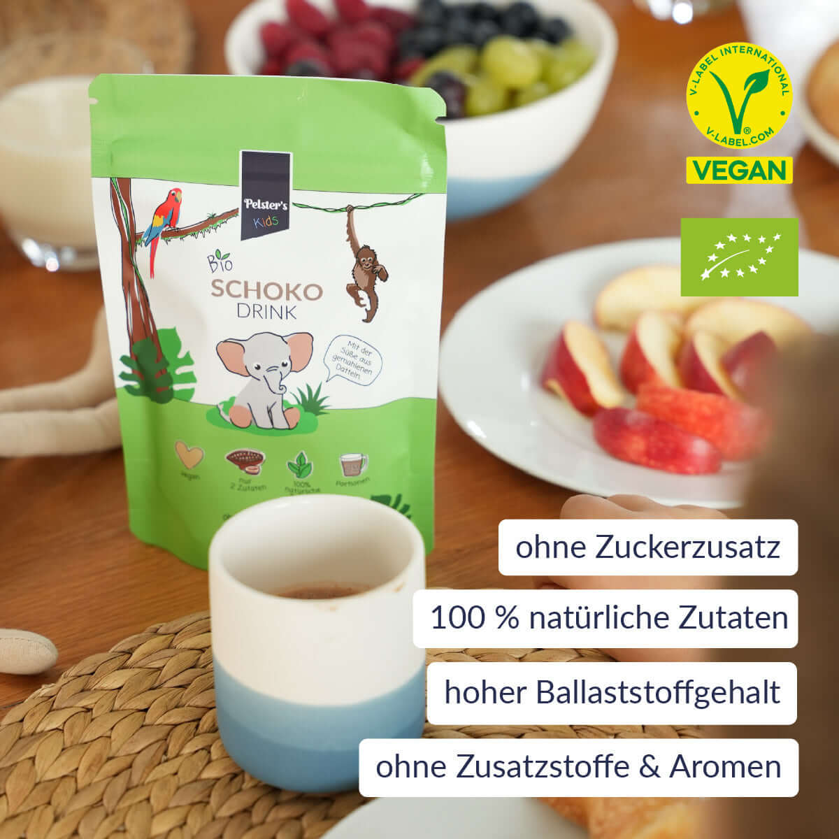 Bio Schokodrink Beutel mit USPs