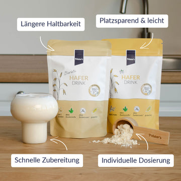 Bio und barista Haferdrink mit USPs 