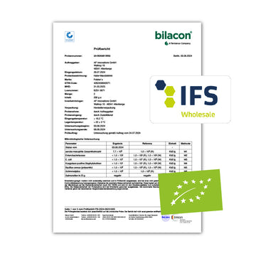 IFS Zertifikat Icon mit EU Bio Siegel 